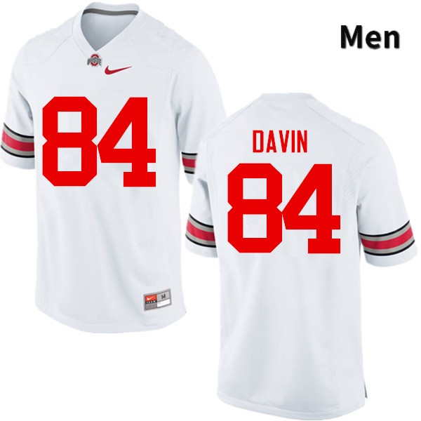 Men's Ohio State Buckeyes #84 Brock Davin White Game College Stitched Football Jersey 23GF041WR